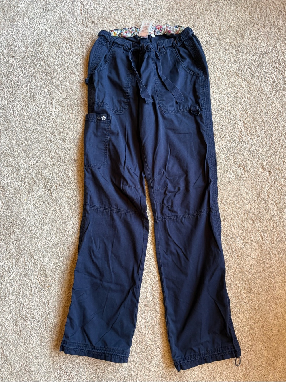 Koi by Kathy Peterson Navy Scrub Pants-Classic Lindsey -Women Small Tall